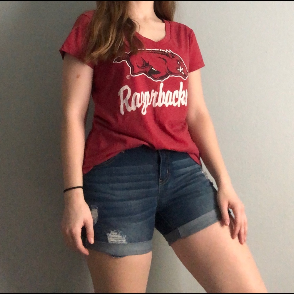 Arkansas Razorback V Neck Tee